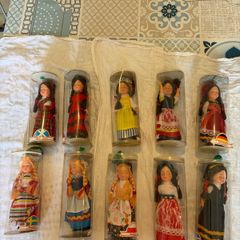 10 x vintage national costume dolls - all in original packaging