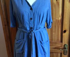 Lightweight Denim look knee length dress Size 16 includes postage