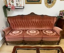Antique Victorian couch sofa and 2 armchairs