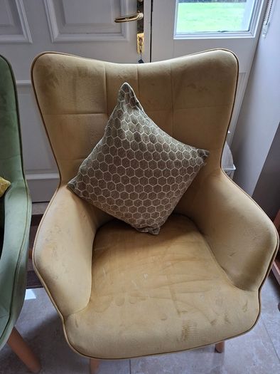 Fabric armchairs x 2