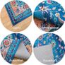 FREE EXPRESS SHIPPING Area Rugs Living Room Bedroom Kitchen Coloured Boho Rug Easy Care Medium Pile Large Rug Vintage Rug Blue Teal Rug (Blue 120x180 CM) Image 2
