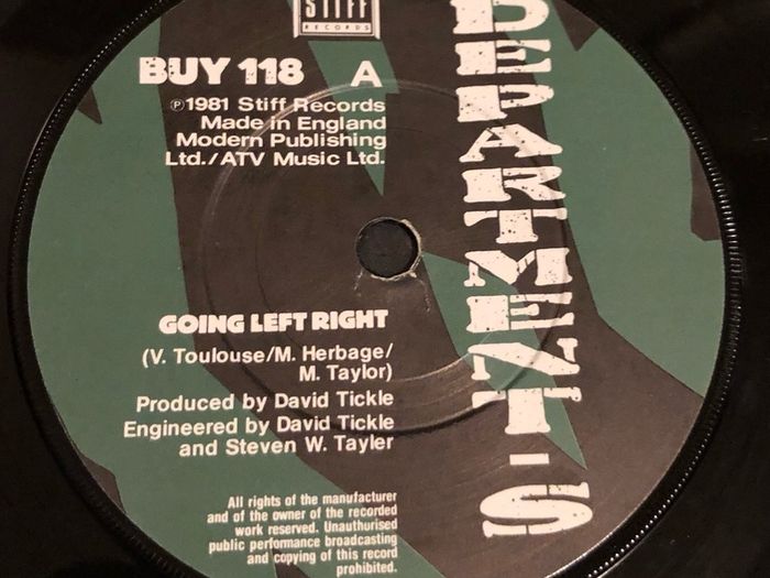 Department S - Going Left Right (1981) 7"