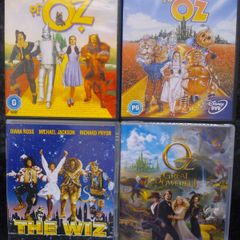 Wizard Of Oz Dvd Bundle- The Wiz, Return To Oz, Oz The Great And Powerful, Wizard Of Oz Classic Musical Movies