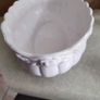 Vintage  Rose Pattern Oval Bowl with Flowers, Succulent Planter As Centerpiece for flowers arrangement. Image 2