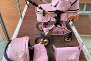 New pink baby p travel system 3 in 1