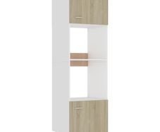 Microwave Cabinet Sonoma Oak 60x57x207 cm Chipboard