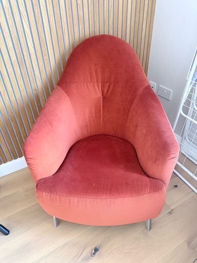 Armchair velvet Orange