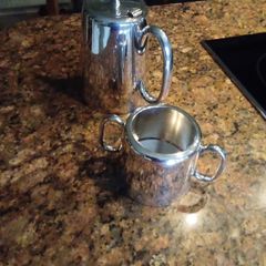 Silver Plated Tea-Coffee Pot, Milk & Sugar Jug.