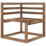 11 Piece Garden Lounge Set Brown Impregnated Pinewood Image 4
