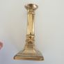 Vintage brass column candlesticks pair Image 3