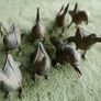 Vintage Dhokra Brass Crow Figurine or Ornament Lost Wax, Tribal India Cast Bronze (25 each) Image 8