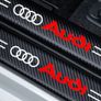 4Pcs Car Door Sill Scuff Plate Decor Carbon Fiber Stickers For Audi A1 A2 A3 A4 A5 A6 A7 A8 Q1 Q2 Q3 Q4 Q5 Q6 Q7 Q8 TT S5 B8 Image 2