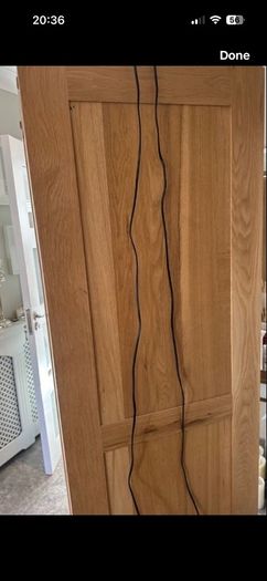 Solid oak glass cabnet