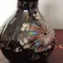 Vintage Bitossi Art Glass Vase with a Dark Glaze and Abstract Floral Design Image 7