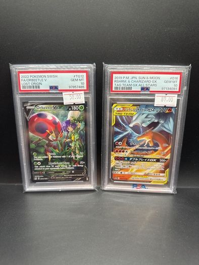 Orbeetle V Tg12/Tg30 Psa 10 | Reshiram & Charizard Gx 016/173 Psa 10 Pokemon Cards