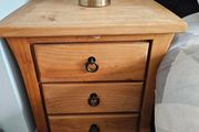 Solid Pine Bedside Cabinet x 2