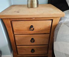 Solid Pine Bedside Cabinet x 2