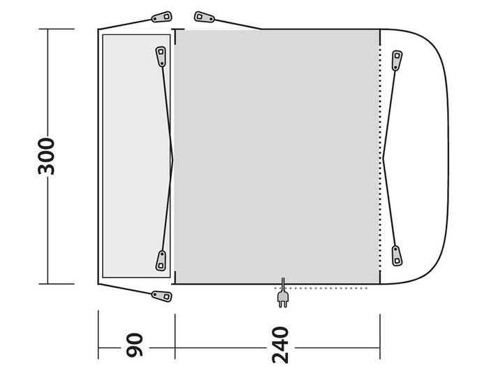 Outwell Waystone 240 Drive Away Van Awning New