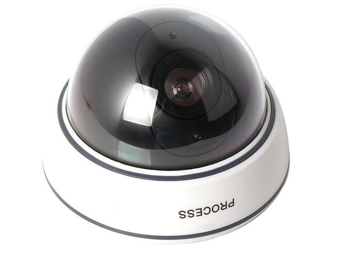 New Realistic Dummy Fake Security Camera Surveillance Indoor CCTV Red LED #1243