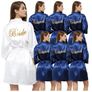 Self Belted Satin Bride Robe M Image 4