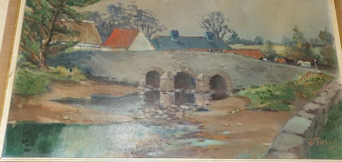 Broughan Bridge,  Baltray, Co.Louth  oil painting