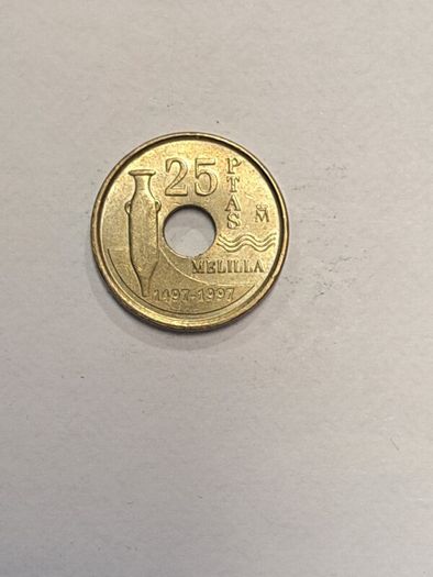 Spain 25 pesetas coin