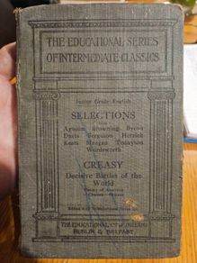 The Educational Series Of Intermediate Classics. Antique Hardback In Fair Condition.  See Photos For Same.