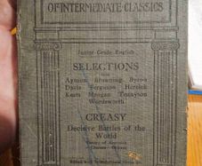 The Educational Series Of Intermediate Classics. Antique Hardback In Fair Condition.  See Photos For Same.