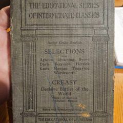 The Educational Series Of Intermediate Classics. Antique Hardback In Fair Condition.  See Photos For Same.