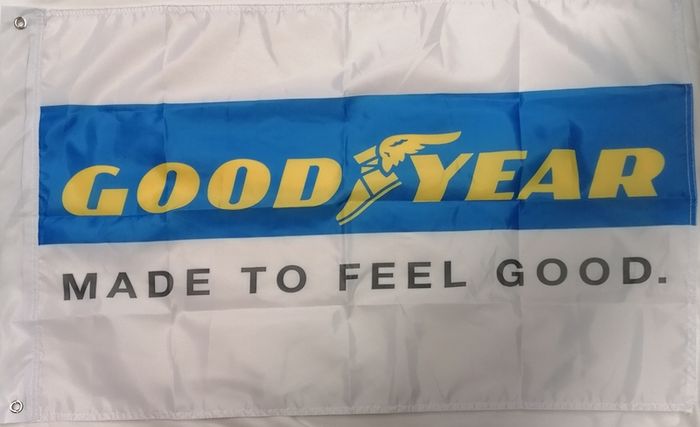 Goodyear Tyre flag 90cm x 60cm.