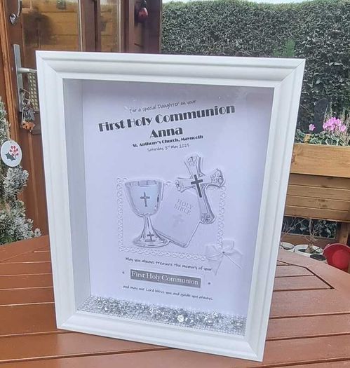 Communion 3D Personalised Memento Frame