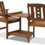 FREE P&P Outdoor Hardwood Jack & Jill Chair Set, Wood, Natural, 162.1 (W) x 91.4 (H) x 72.9 (D) cm Image 6