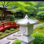 Japanese-style concrete garden lantern ornament,  Pagoda Image 5