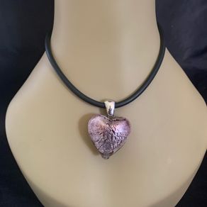 Vintage Murano glass heart necklace