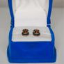 Small Sterling Silver Amber Stud Earrings Image 3