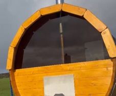 Mobile sauna with trailer
