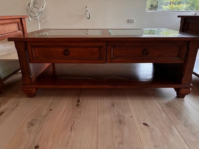coffee table and matching side/lamp tables.
