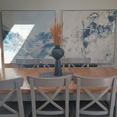 Extra large canvas paintings (pair)
