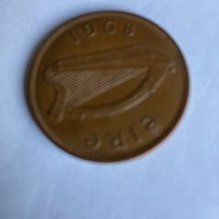 Irish Penny coin 1968