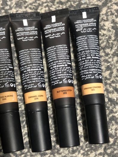 Huda Beauty 100% genuine full size overachiever concealer granola, salted caramel, toasted almond, caramel corn ,butterscotch , graham cracker