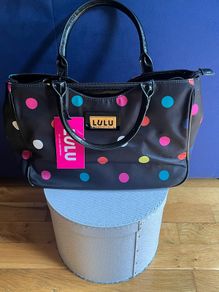 LuLu by Lulu Guinness Multidot Nylon Grab Tote Satchel Bag -BNWT