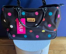 LuLu by Lulu Guinness Multidot Nylon Grab Tote Satchel Bag -BNWT