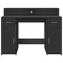Desk with LED Lights Black 120x55x91 cm Engineered Wood Image 3