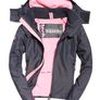 Brand new Superdry Women's Hooded Windbreaker Arctic Hooded cliff Hiker Grey pink lining Jacket size S UK10 EU38 Postage included Image 2