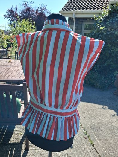 Stunning striped peplum style blouse with tie detail by ZARA