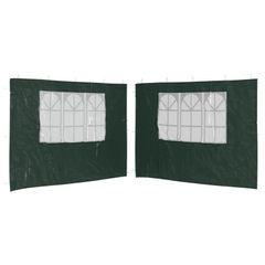 BN  Sidewall 2 pcs with Window PE Green for Party Tent