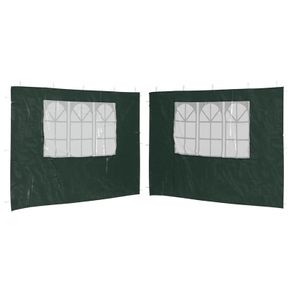 BN  Sidewall 2 pcs with Window PE Green for Party Tent