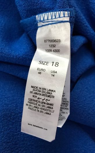 Size 18 Ladies Royal Blue Dress by Debenhams