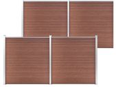 Garden Fence WPC 699x186 cm Brown