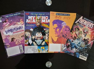 Bundle of 4 Free Comic Book Day Issues (Marvel, Manga, Buffy, Lumberjanes)